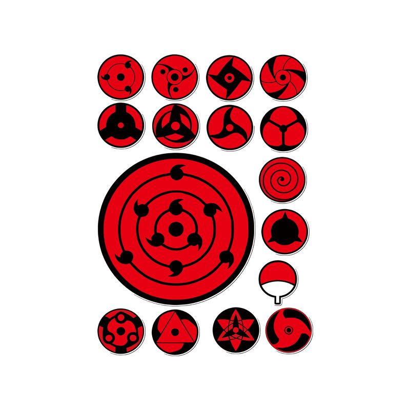 Laptop Accessories Kit - Sharingan Eye Die-cut Sticker Set Waterproof
