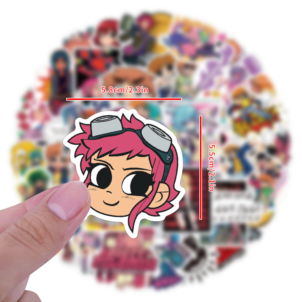 55pcs Cute Scott Pilgrim stick - Laptop Accessories Aesthetic recension och pris