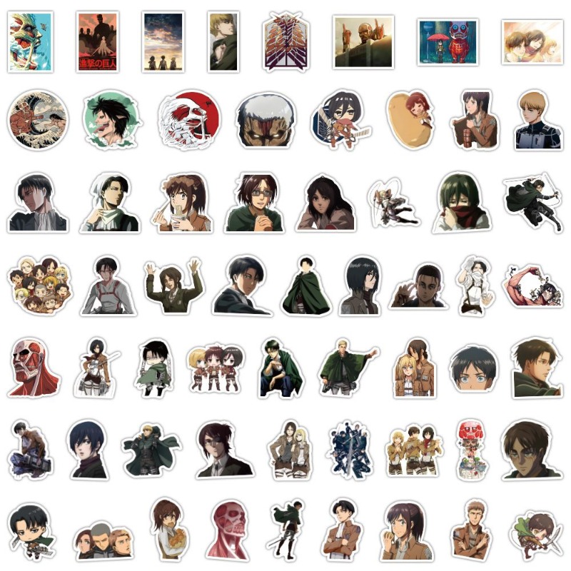 60Pcs Attack on Titan Anime St - Laptop Accessories Aesthetic recension och pris