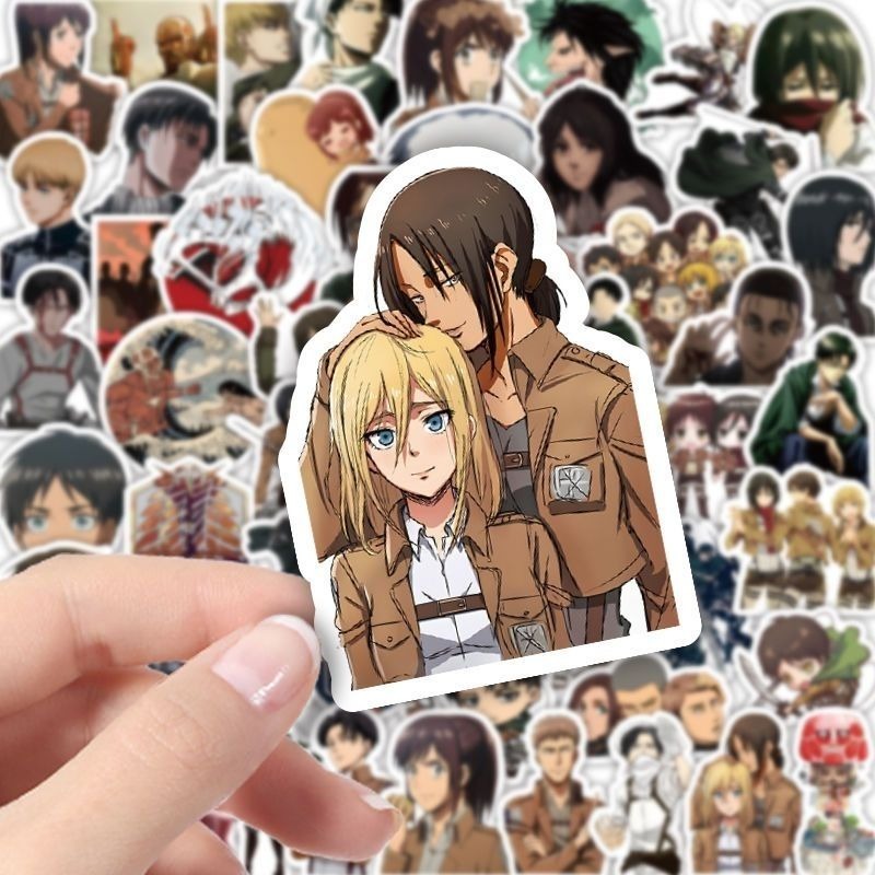 60Pcs Attack on Titan Anime St - Laptop Accessories Aesthetic recension och pris