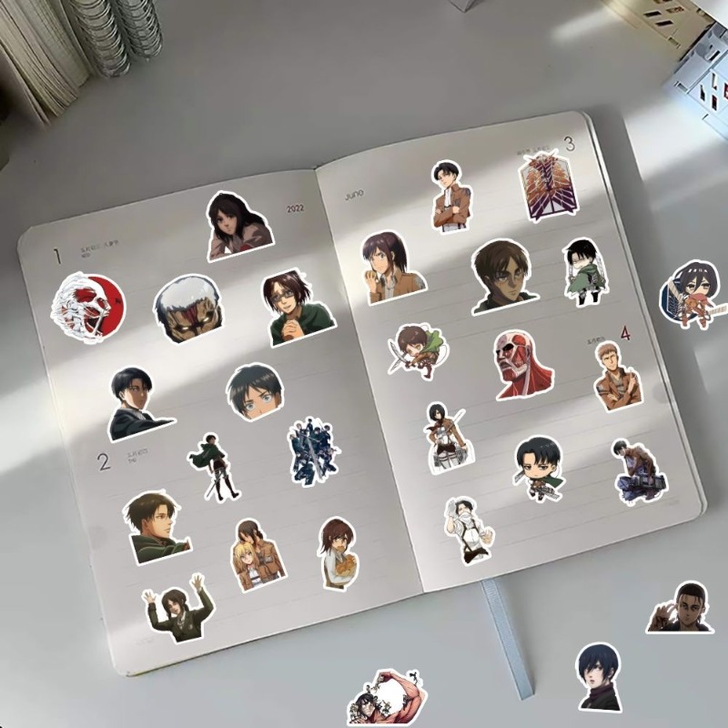 60Pcs Attack on Titan Anime St - Laptop Accessories Aesthetic recension och pris